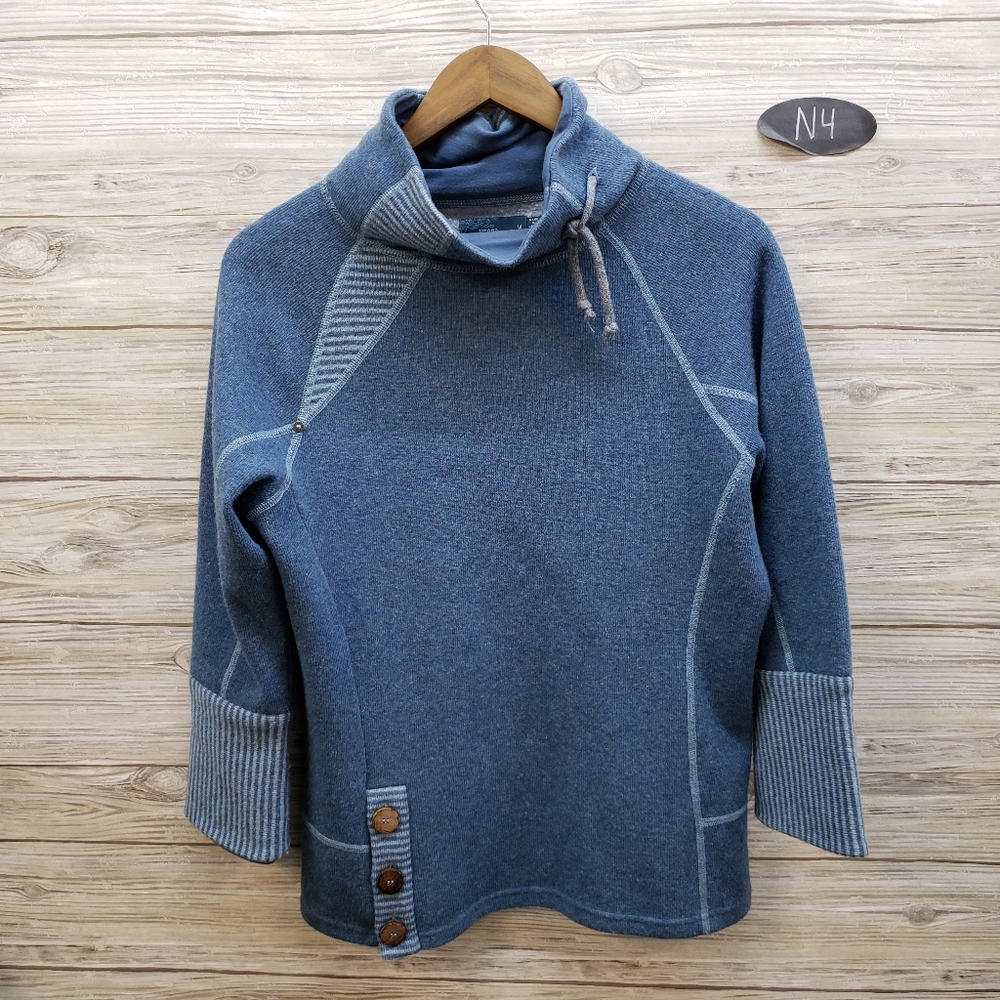 Prana Teal Lucia Earth Friendly Pullover Sweater